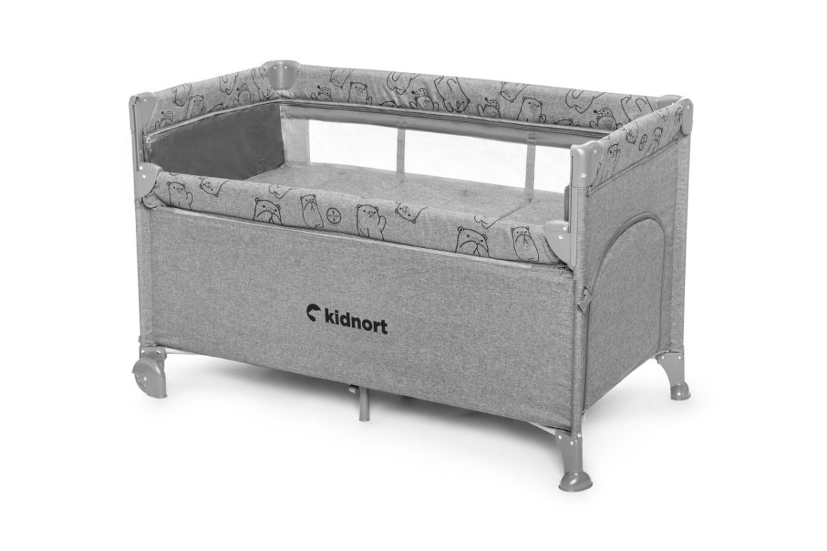 Kidnort Stugan prenosivi krevetac light grey mélange - Слика 6