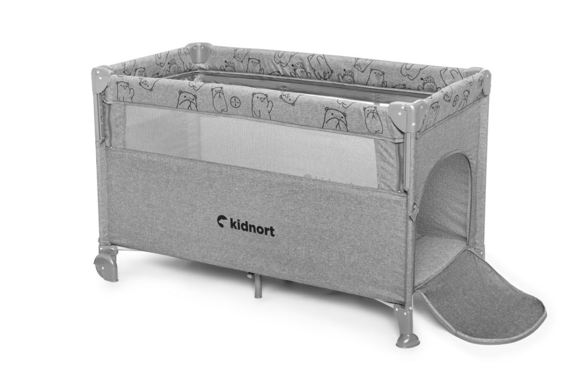 Kidnort Stugan prenosivi krevetac light grey mélange - Слика 7