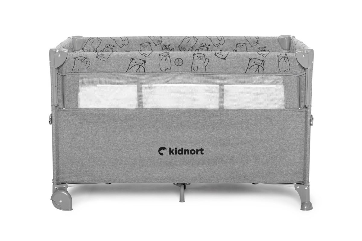 Kidnort Stugan prenosivi krevetac light grey mélange - Слика 8
