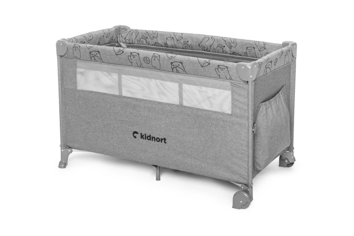 Kidnort Stugan prenosivi krevetac light grey mélange - Слика 11