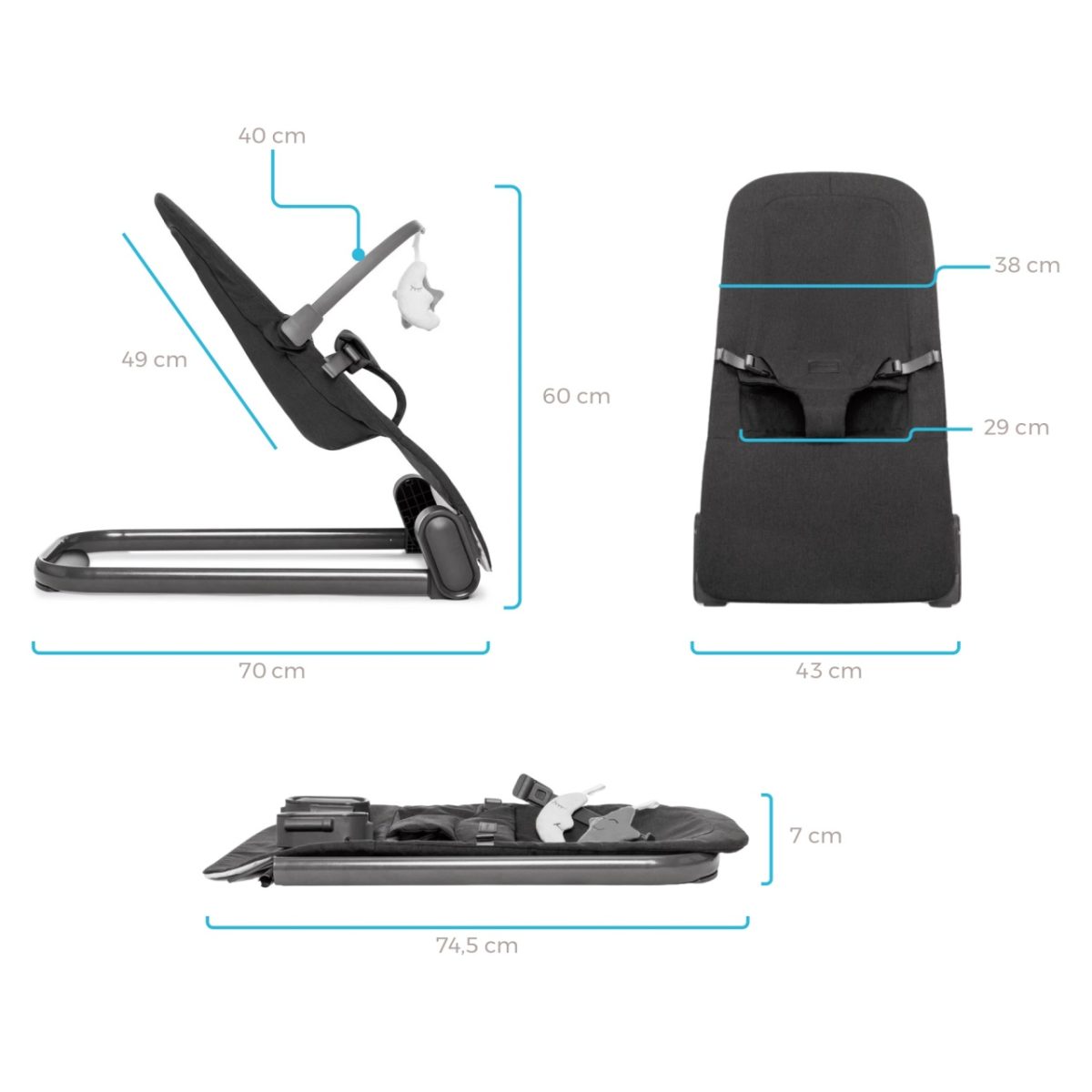 Kidnort Vinbar njihalica black - Слика 7