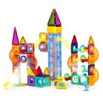 Magnetni svetleći set blokova sa stazom za kuglice, 134 dela - Слика 6