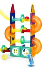 Magnetni svetleći set blokova sa stazom za kuglice, 134 dela - Слика 7