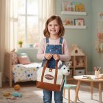 Plišana igračka za decu, štene Husky, torba + četka za negu - Слика 2