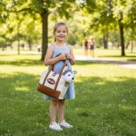 Plišana igračka za decu, štene Husky, torba + četka za negu - Слика 3