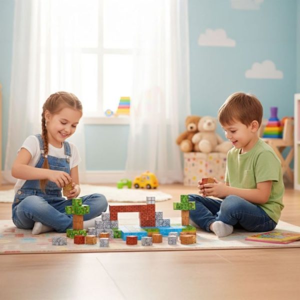 Set magnetnih kocki za decu – 119 delova