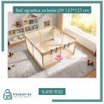 Bež ogradica za bebe JOY 127*127 cm