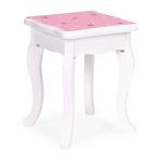Veliki dečiji toaletni sto za devojčice sa trostrukim ogledalom, stolicom i fiokom, ECOTOYS - Слика 6