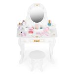 Veliki drveni toaletni sto za decu sa ogledalom i roze dodacima, ECOTOYS - Слика 5