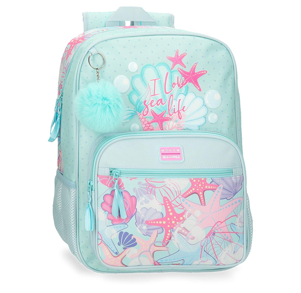 MOVOM I LOVE SEA LIFE ranac za školu - tirkizna