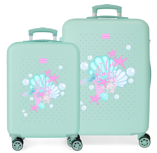 MOVOM I LOVE SEA LIFE dečiji set kofera 2/1 - tirkizna
