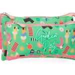 ENSO GARDEN PARTY prazna pernica sa 3 pregrade - pink