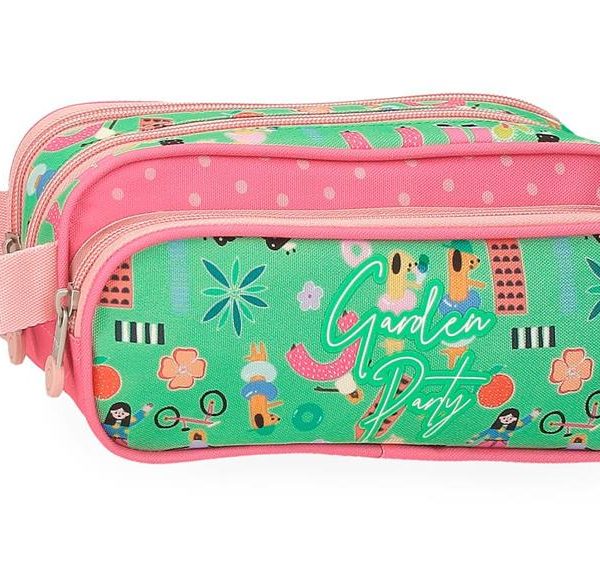 ENSO URBAN GARDEN prazna pernica sa 3 pregrade - pink