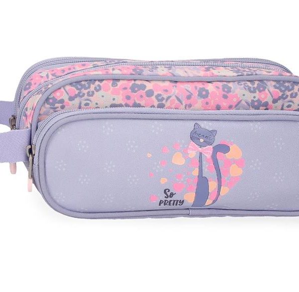 ENSO SO PRETTY prazna pernica sa 3 pregrade - ljubičasta