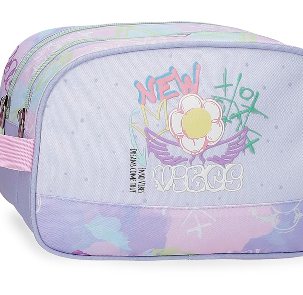 ENSO NEW VIBES dečiji neseser sa 2 pregrade - ljubičasta