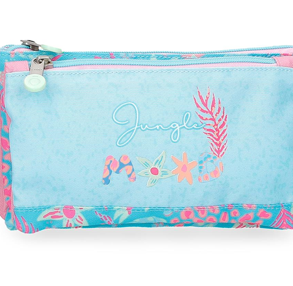 ENSO JUNGLE MOOD prazna pernica sa 3 pregrade - tirkizna