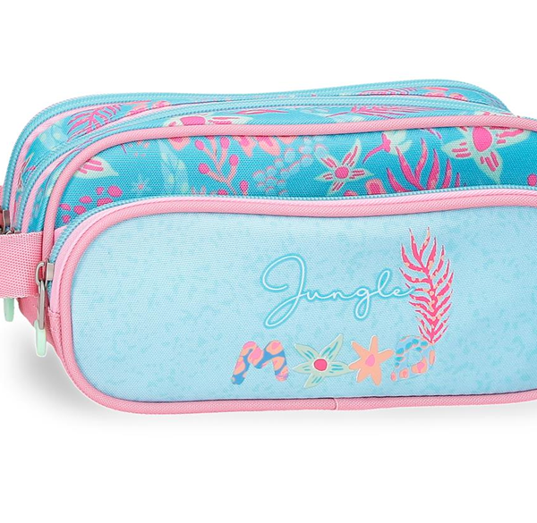 ENSO JUNGLE MOOD prazna pernica sa 3 pregrade - tirkizna