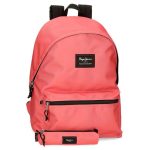 PEPE JEANS Set ranac i pernica - koralna
