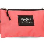 PEPE JEANS ARIS prazna pernica sa 3 pregrade - koralna