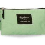 PEPE JEANS ARIS prazna pernica sa 3 pregrade - mint