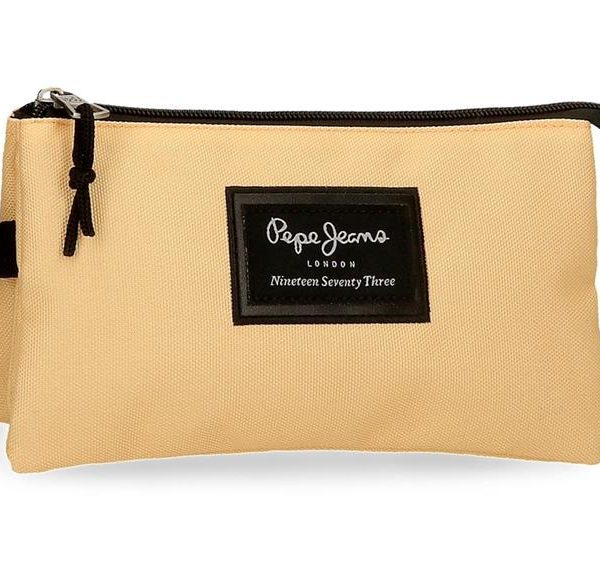 PEPE JEANS ARIS prazna pernica sa 3 pregrade - žuta