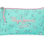 PEPE JEANS NORA prazna pernica sa 3 pregrade - tirkizna