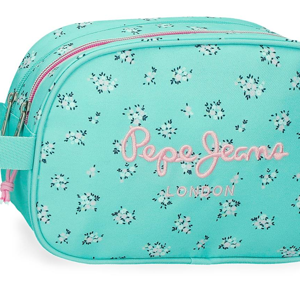 PEPE JEANS NORA ženski neseser sa 2 pregrade - tirkizna