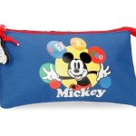 MICKEY PEEK A BOO prazna pernica sa 3 pregrade - plava