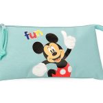 MICKEY FUN WITH FRIEDNS prazna pernica sa 3 pregrade - tirkizna