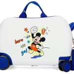 MICKEY HERE WE GO dečiji kofer na točkićima - bela
