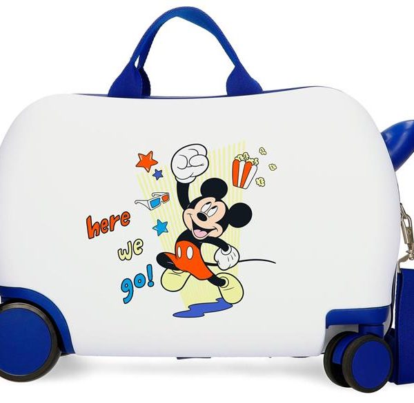 MICKEY HERE WE GO dečiji kofer na točkićima - bela