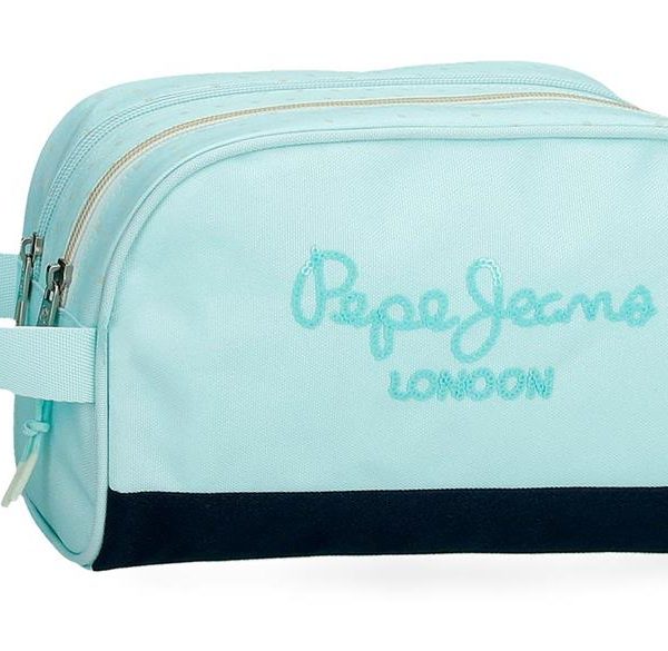 PEPE JEANS DALMA ženski neseser sa 2 pregrade - tirkizna