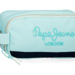 PEPE JEANS DALMA prazna pernica sa 3 pregrade - tirkizna