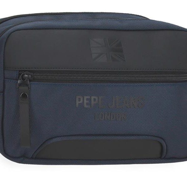 PEPE JEANS BROMLEY muški neseser sa 2 pregrade - teget