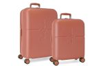 PEPE JEANS ABS Set kofera 2/1 - koralna