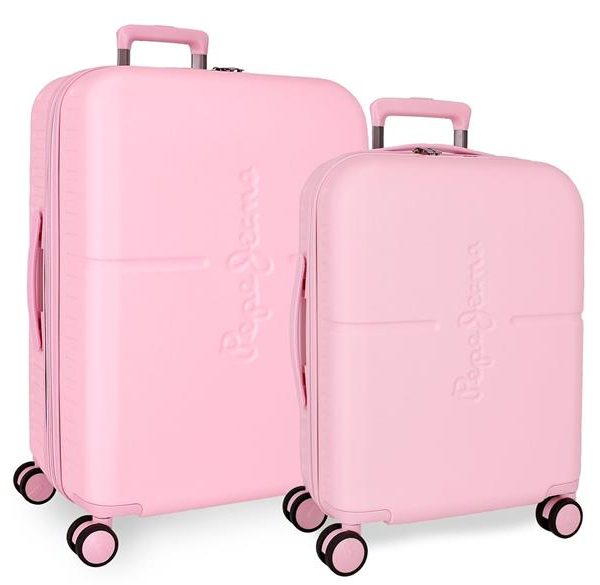 PEPE JEANS ABS Set kofera 2/1 - light pink