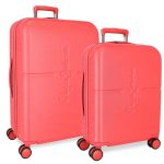 PEPE JEANS ABS Set kofera 2/1 - fuchsia