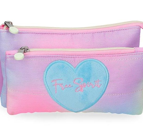 ENSO FREE SPIRIT prazna pernica sa 3 pregrade - pink