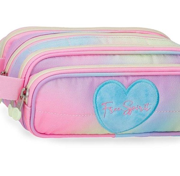 ENSO FREE SPIRIT prazna pernica sa 5 pregrada - pink