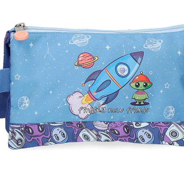 ENSO NEW FRIENDS prazna pernica sa 3 pregrade - plava