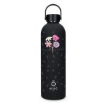 ENSO FULL OF FLOWERS dečiji termos 750 ml - crna