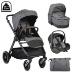 Cangaroo Kolica za bebe Macan 3u1 iSize sedište – Grey