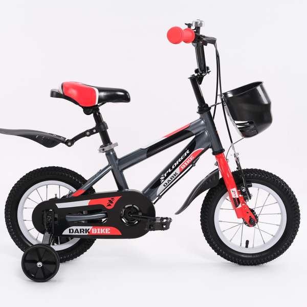 Xplorer kids bicycle DARK black-red 12"