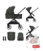 LORELLI KOLICA ZA BEBE REYA 3u1 - GREEN I GRATIS LEZALJKA PORTOFINO