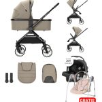LORELLI KOLICA ZA BEBE REYA 3u1 - BROWN I GRATIS LEZALJKA PORTOFINO