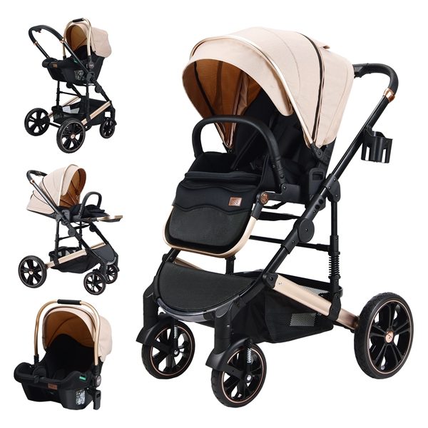 BBO KOLICA ZA BEBE (U8) MEGAMOVE SET - LATTE