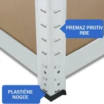 SuperHome 180x120x45cm 5x225kg Metalna Montažna Polica - Слика 3