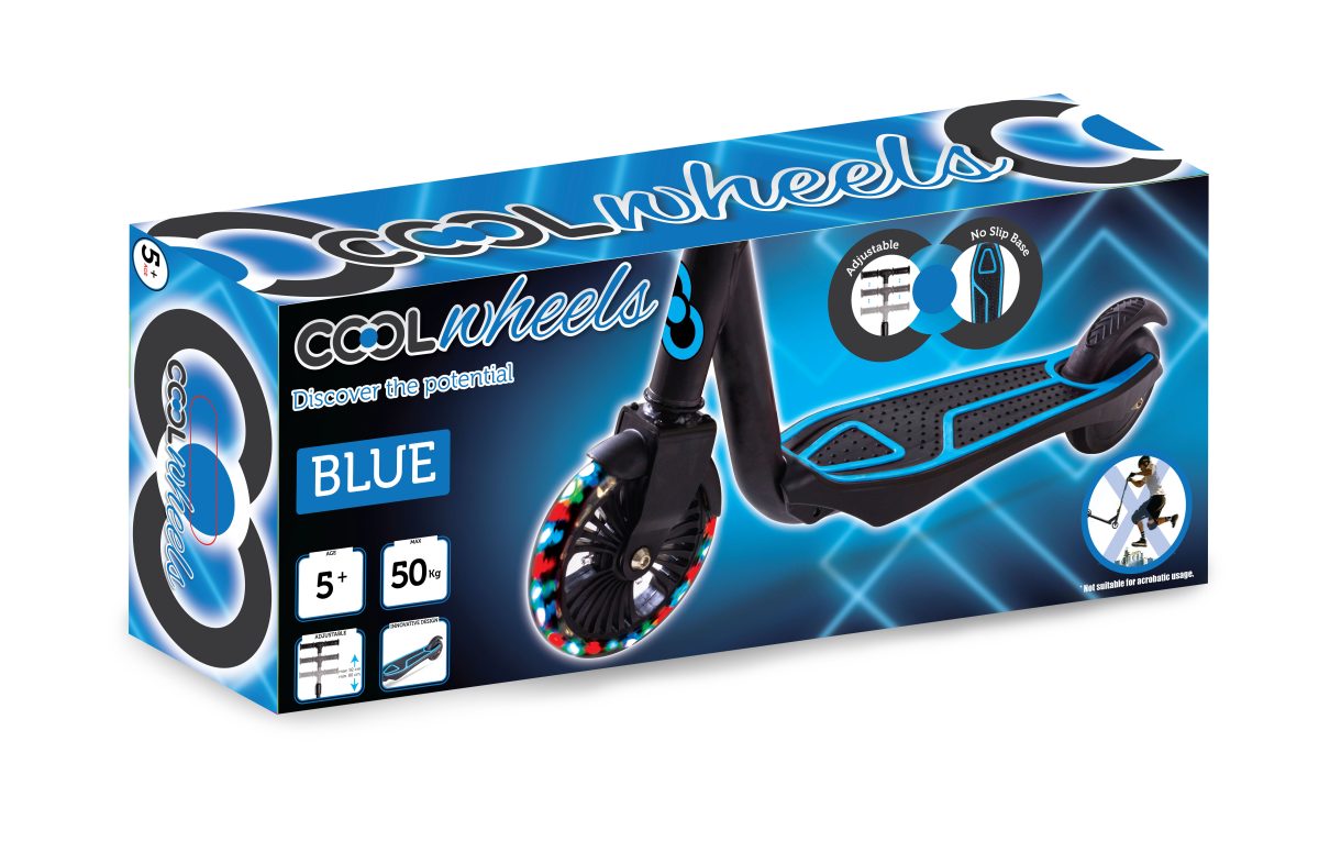 Trotinet za decu FR59243 sa 2 svetleća točka do 50kg plavi Cool Wheels - Слика 9