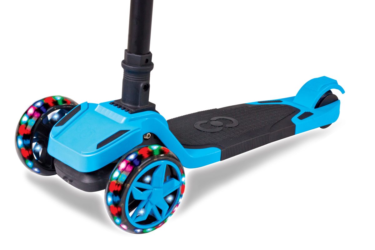 Sklopivi trotinet za decu Tulpar svetleći sa 3 točka do 30kg plavi Cool Wheels - Слика 12