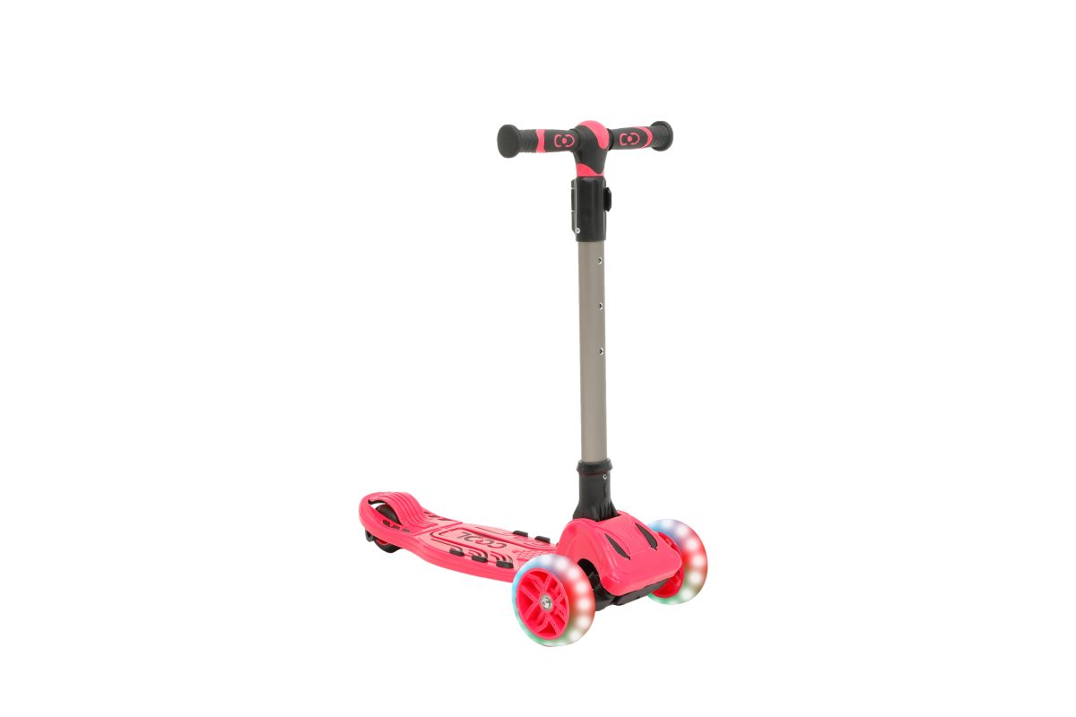 Sklopivi trotinet za decu Maxi Twist sa 3 svetleća točka do 50kg roze Cool Wheels - Слика 2